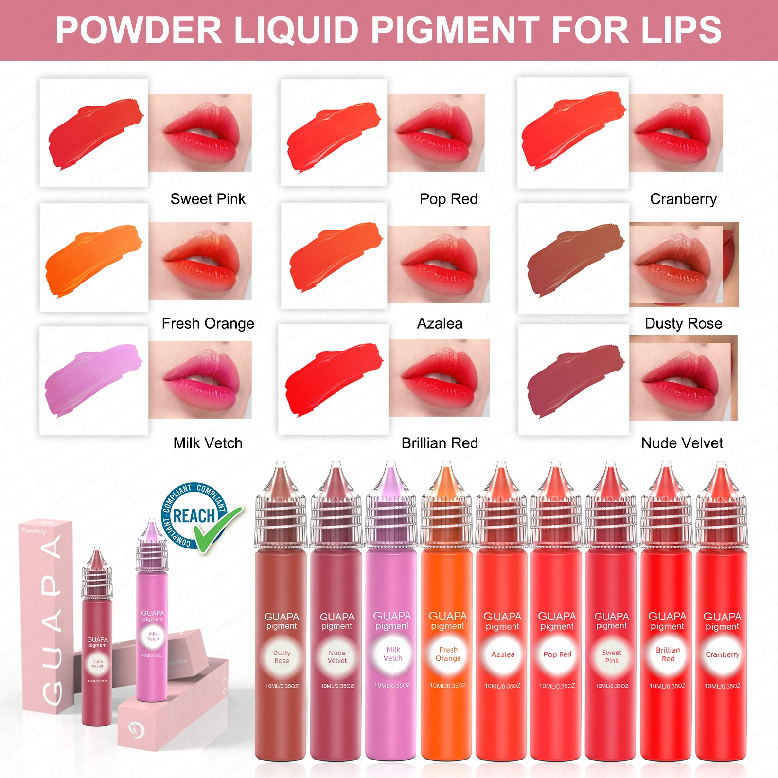 10ML PMU Tattoo Ink for Eyebrow & Lip | Semi Permanent Makeup Pigment | Microblading Liquid Powder Ink