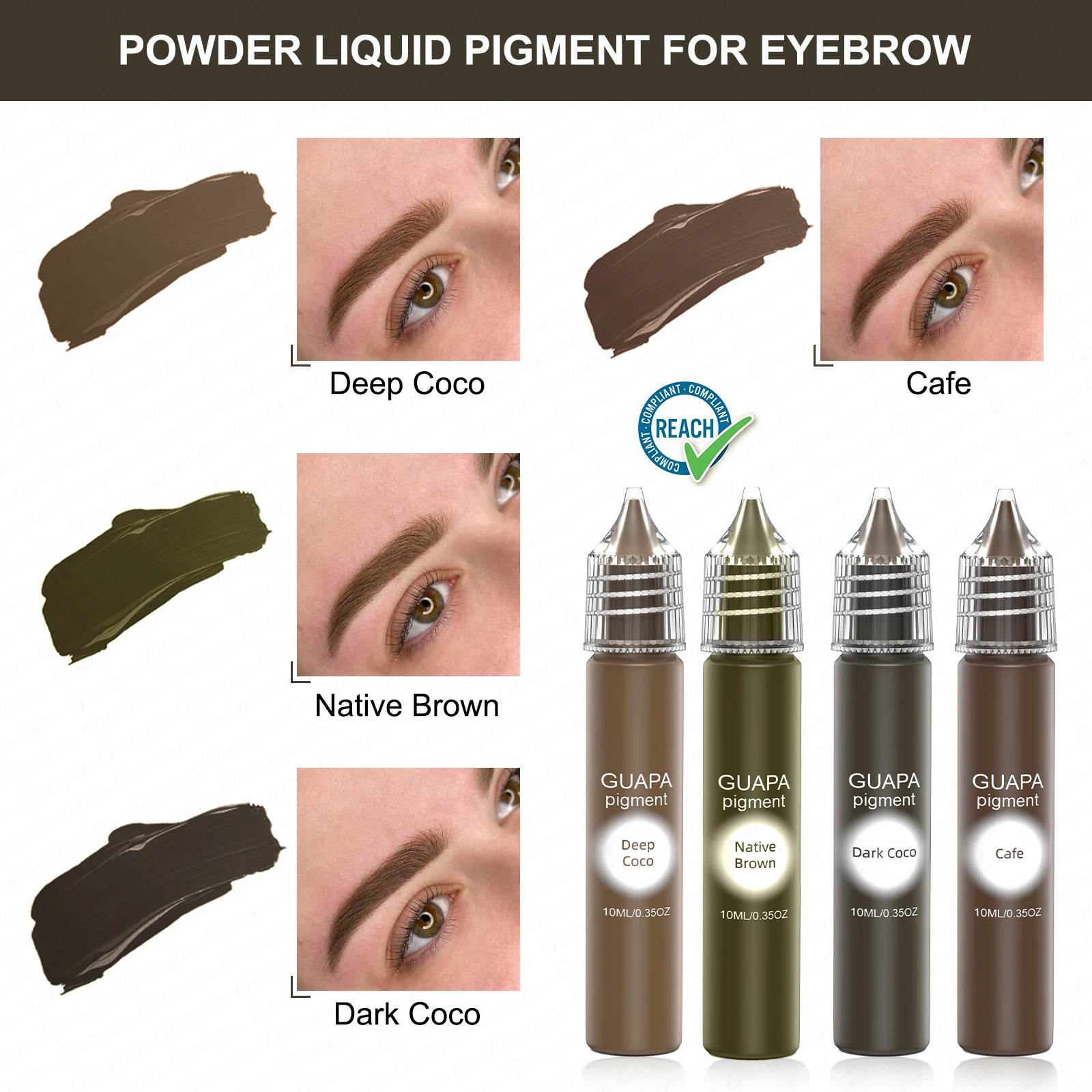 10ML PMU Tattoo Ink for Eyebrow & Lip | Semi Permanent Makeup Pigment | Microblading Liquid Powder Ink