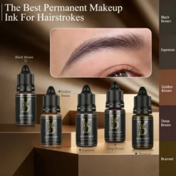 YDPMU 12ML Hairstroke Eyebrow Permanent Makeup Ink Organic Liquid Pro Nano Brows Tattoo Pigments Supplies for Machine Artists