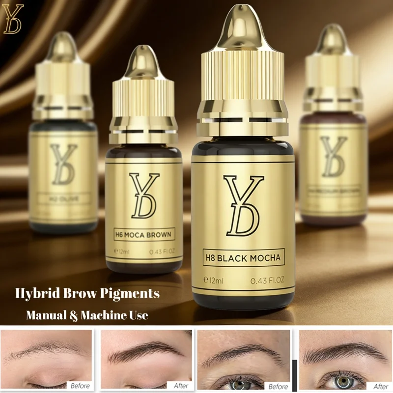YDPMU Professional Permanent Makeup Pigment Hybrid Fluid Cream Microblading Ink for Eyebrow Brows Lip Semi Permanent PMU Machine