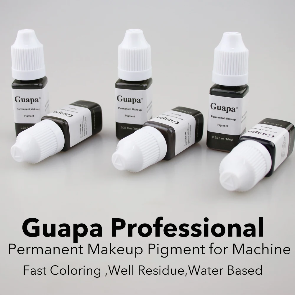 Guapa 10ml Organic Plant Water Base Natural Eyebrow Tattoo Ink Micropigmentation Permanent Makeup Eyeliner Pigment