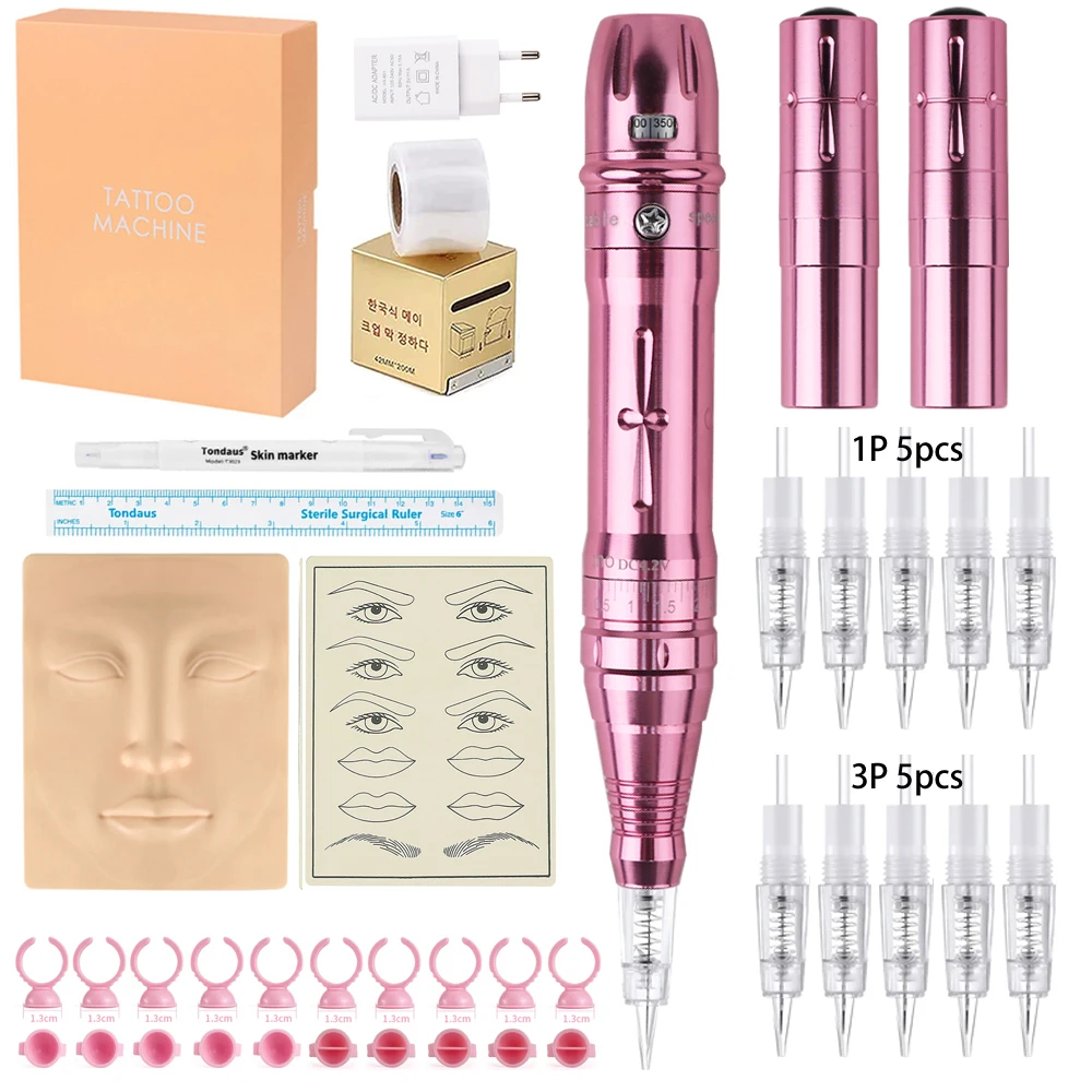 Wireless PMU Machine Permanent Makeup Kits, Tattoo Pen For Lip/Eyeliner / Eyebrows Microshading Microblading Tattoo Kits