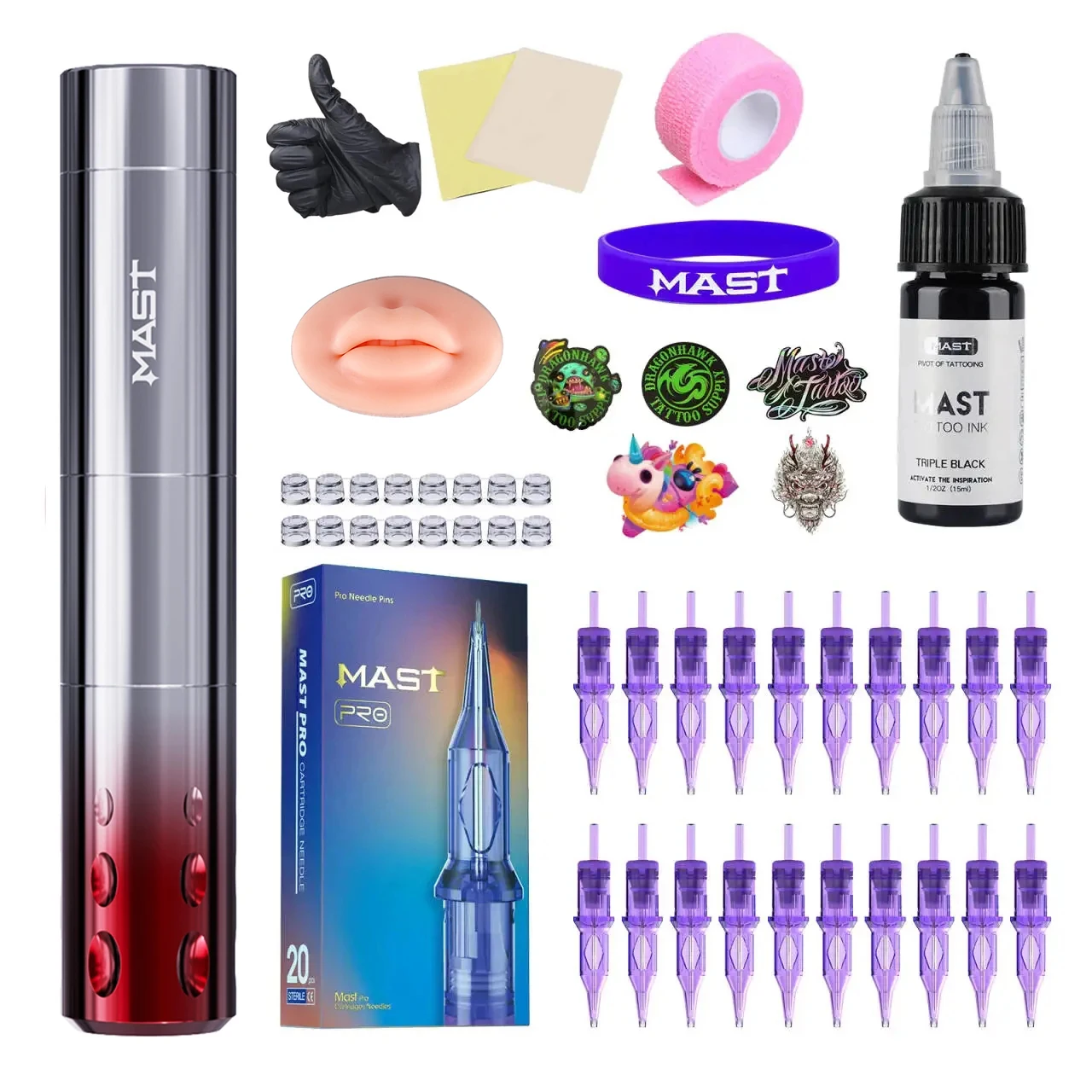 Mast Dawn2 PMU Pen Wireless 2-12V Working Voltage 3.0mm Stroke Lightweight Design for Micropigmentation