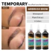 Kingzoo Airbrush Brow Ink Waterproof Semi Permanent Eyebrow Tint Spray Pigment for Brows Beard 30ML 6 Colors