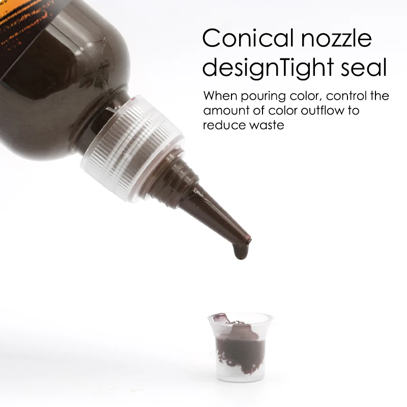 Kingzoo Airbrush Brow Ink Waterproof Semi Permanent Eyebrow Tint Spray Pigment for Brows Beard 30ML 6 Colors