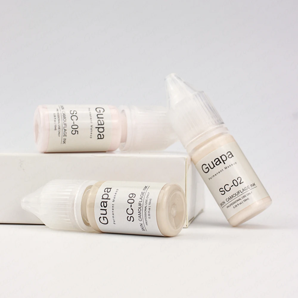 Guapa 10ml Permanent Makeup Ink Stretch Mark Camouflage Pigments Skin Tone Scar Camouflage Tattoo Ink for Restore Skin Tone