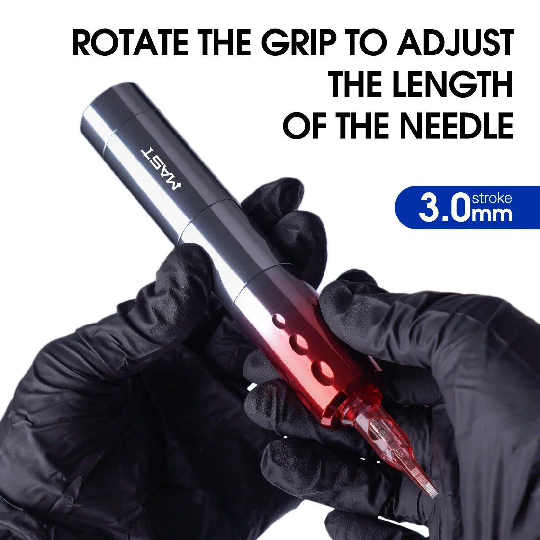 Mast Dawn2 PMU Pen Wireless 2-12V Working Voltage 3.0mm Stroke Lightweight Design for Micropigmentation