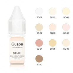 Guapa 10ml Permanent Makeup Ink Stretch Mark Camouflage Pigments Skin Tone Scar Camouflage Tattoo Ink for Restore Skin Tone
