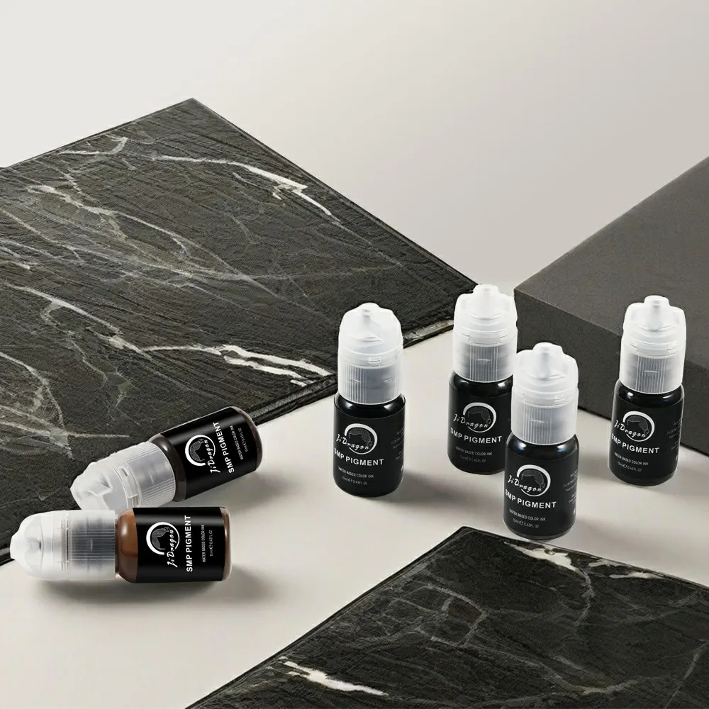 15ml SMP Tattoo Pigment Ink Set Color Permanent Makeup Microblading Supplies Professional Scalp Liquid Shading Micropigmentation